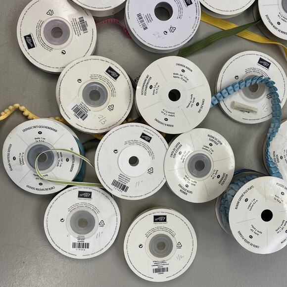 Stampin' Up! Ribbon Spool Lot Multicolor Styles Cardmaking Scrapbook Craft - Picture 11 of 15